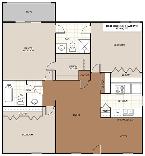 Seville West Apartments Floorplan 5